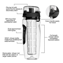 Load image into Gallery viewer, Fruit Infuser Water Bottle